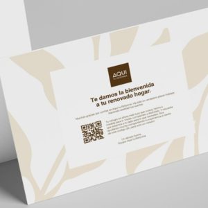 Tarjeta de agradecimiento con código QR