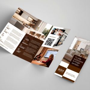 Pack de 100 trípticos Aquí tu Remodelación